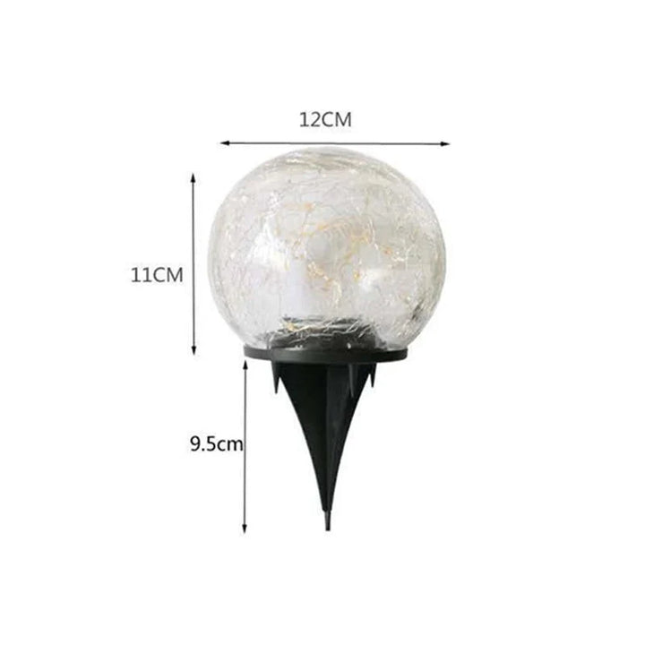 Solar Cracked Glass Globe Stornfield