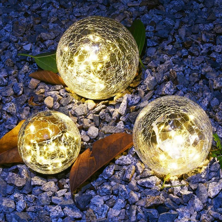 Solar Cracked Glass Globe Stornfield