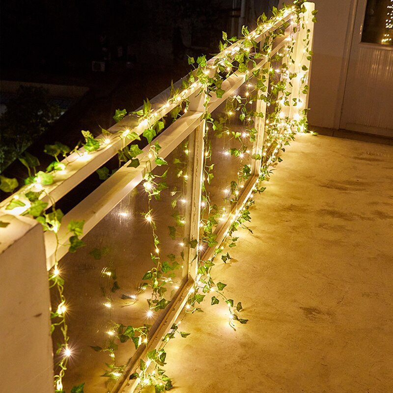 Stornfield | IvyGlow Solar Ivy String Lights | Waterproof | LED Ambient Light for Garden & Balcony | Outdoor Decor