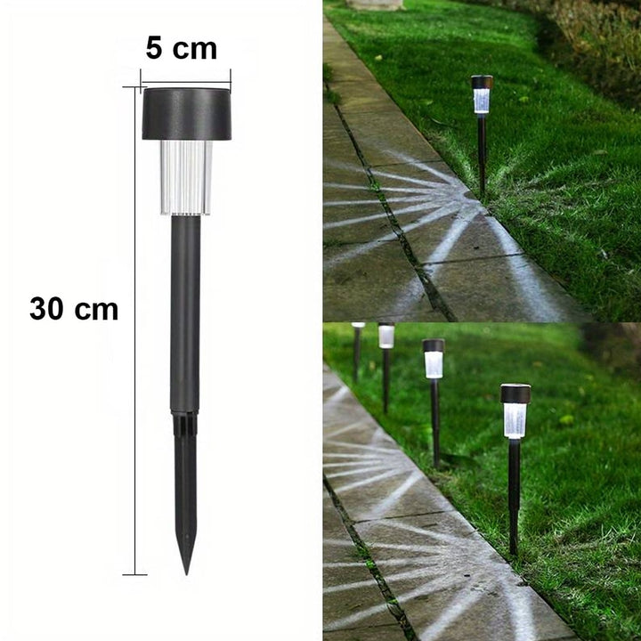LED solar cell lamps on spikes - Black 10 pcs. | Stornfield