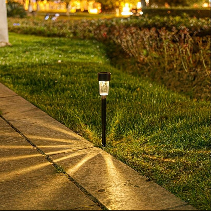 LED solar cell lamps on spikes - Black 10 pcs. | Stornfield