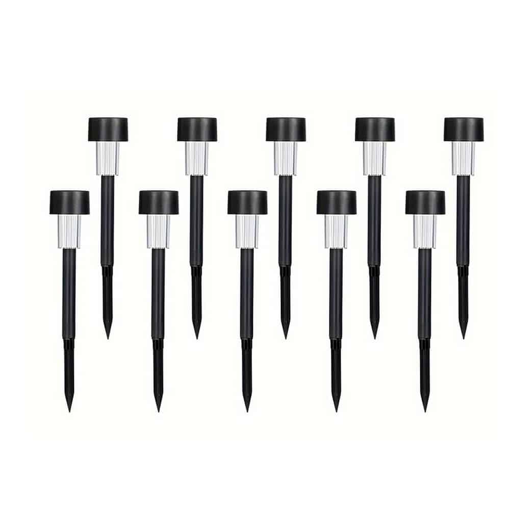 LED solar cell lamps on spikes - Black 10 pcs. | Stornfield