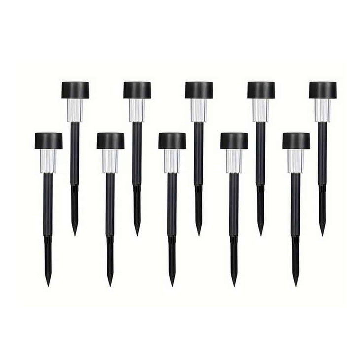 LED solar cell lamps on spikes - Black 10 pcs. | Stornfield