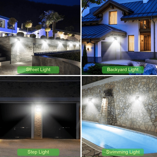 Motion Sensor Solar Powered 100 Led Lights | Stornfield