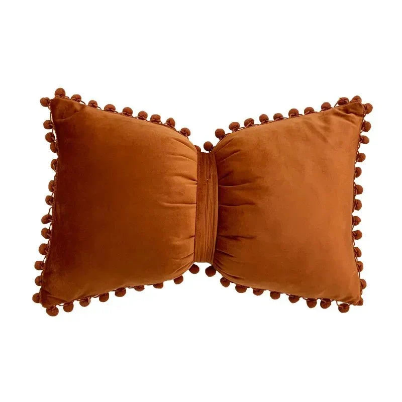 Solid Candy Colour Tasseled Cushion Cover Velvet 50x30cm | Stornfield