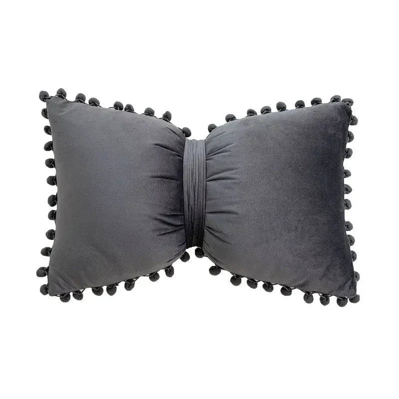 Solid Candy Colour Tasseled Cushion Cover Velvet 50x30cm | Stornfield