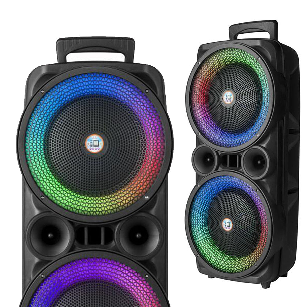 Soundbox 2 x 8" - LED lighting, microphone and remote control | Stornfield