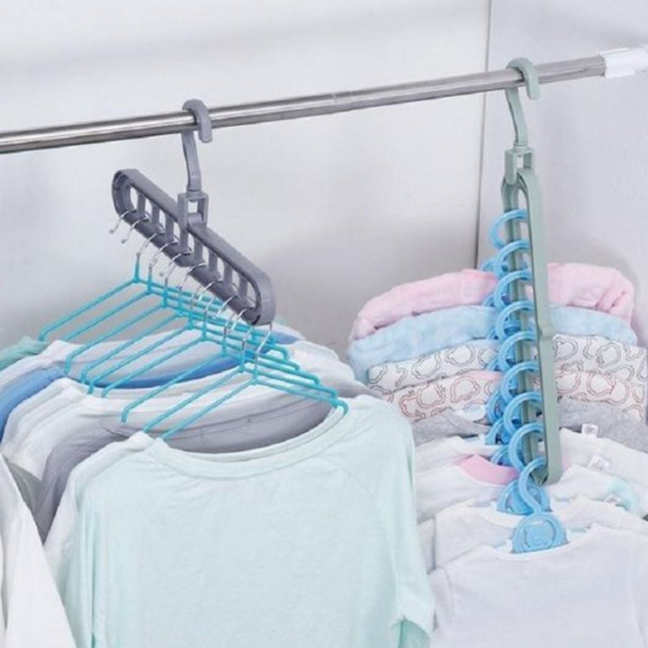 Clothes hanger organizer space-saving rack 2-piece set | Stornfield