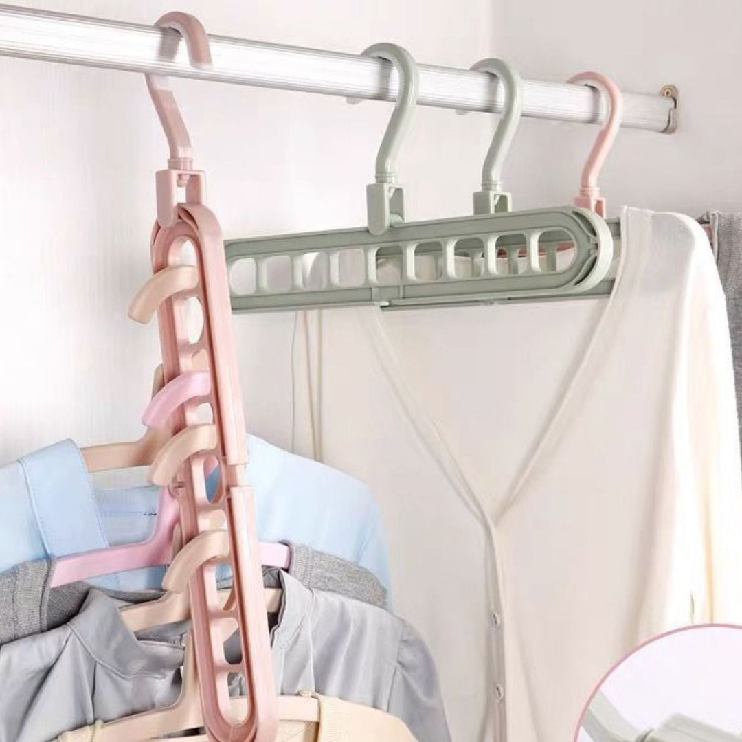Clothes hanger organizer space-saving rack 2-piece set | Stornfield