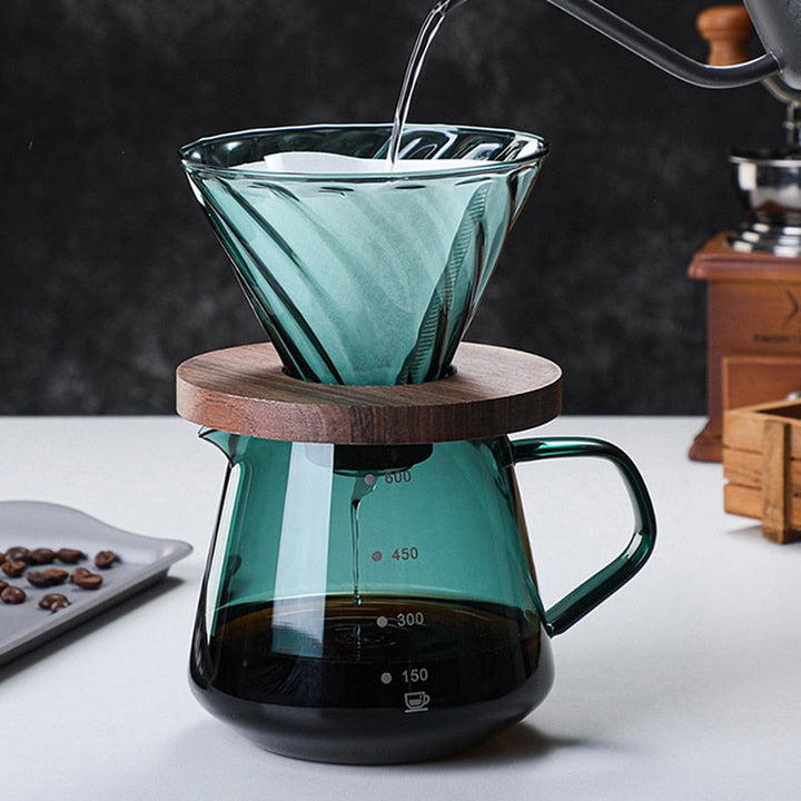 Specialized Coffeeware Kit Pour Over Coffee Glass Sharing Pot | Stornfield