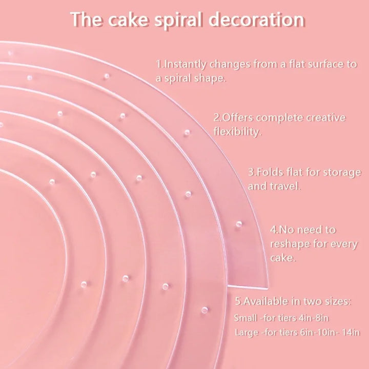 Spiral Multi-Tier Acrylic Cake Stand Reusable Foldable Pastry Decoration | Stornfield