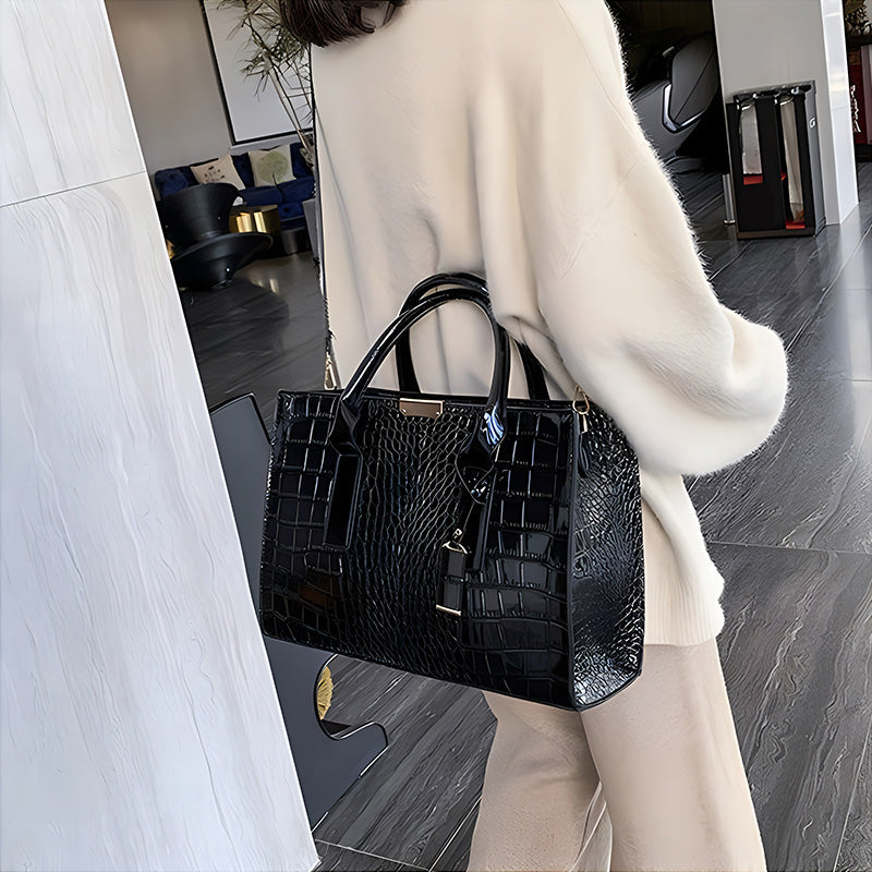 Stornfield | Crocodile embossed bag.