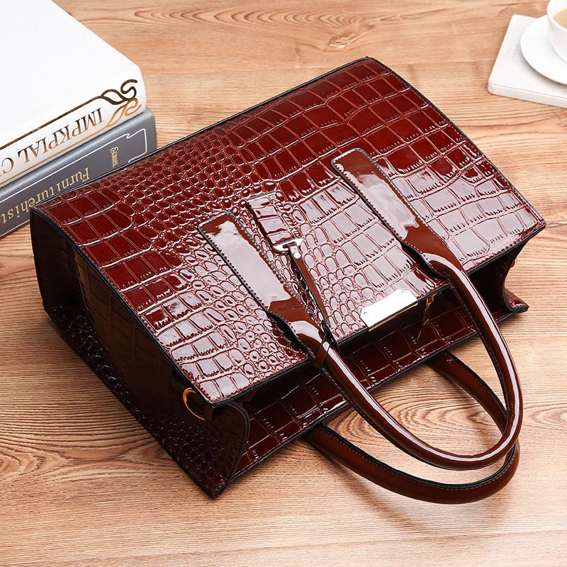 Stornfield | Crocodile embossed bag.