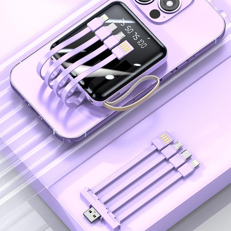 Stornfield | Fast Charge 20000mAh Mini Powerbank with Integrated Cables