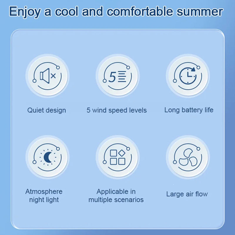 Rechargeable Clip-On Hanging Desk Air Conditioning Fan | Stornfield