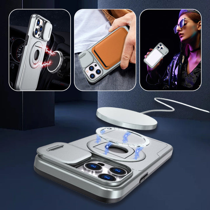 Shock-resistant phone case | Integrated stand and magnetic protection