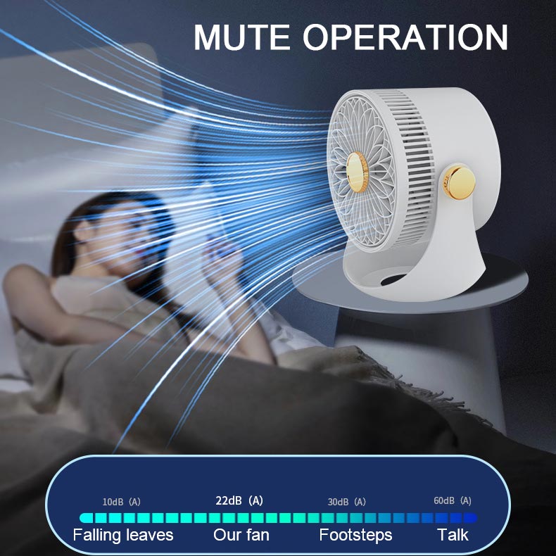 Hurricane Cannon High-Speed Circulating Wall-Mounted Desk Fan | Stornfield