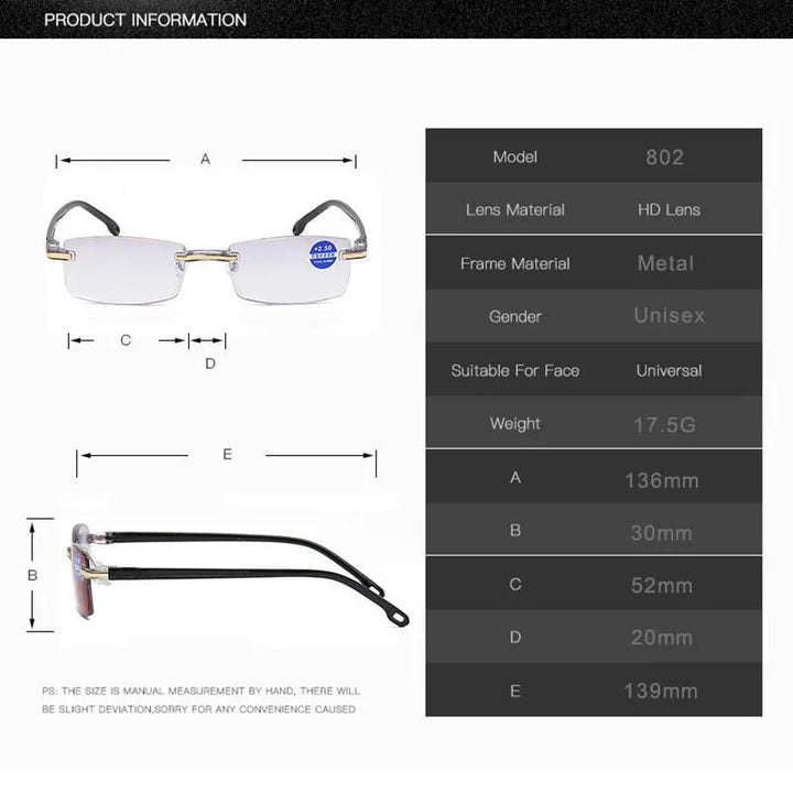 Stornfield | High Hardness Anti-Blue Light Reading Glasses for Distance and Near Use
