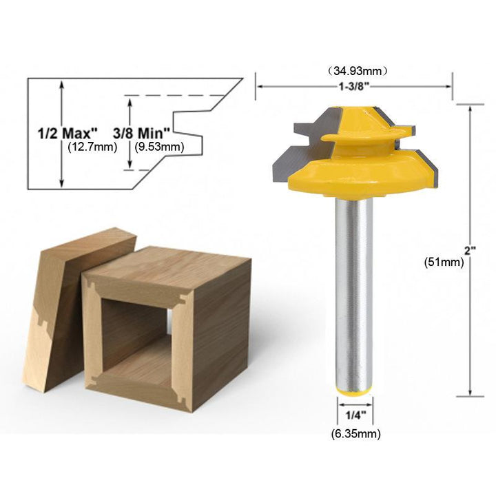Stornfield | WoodCarver | 45° Chamfer Router Bit for Perfect Wood Joints