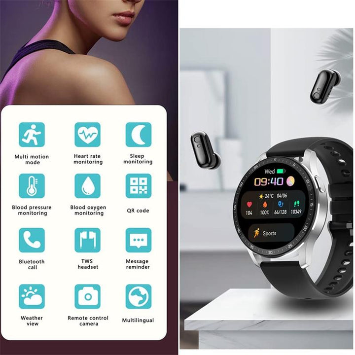 2-in-1 Smartwatch with integrated headphones | Stornfield