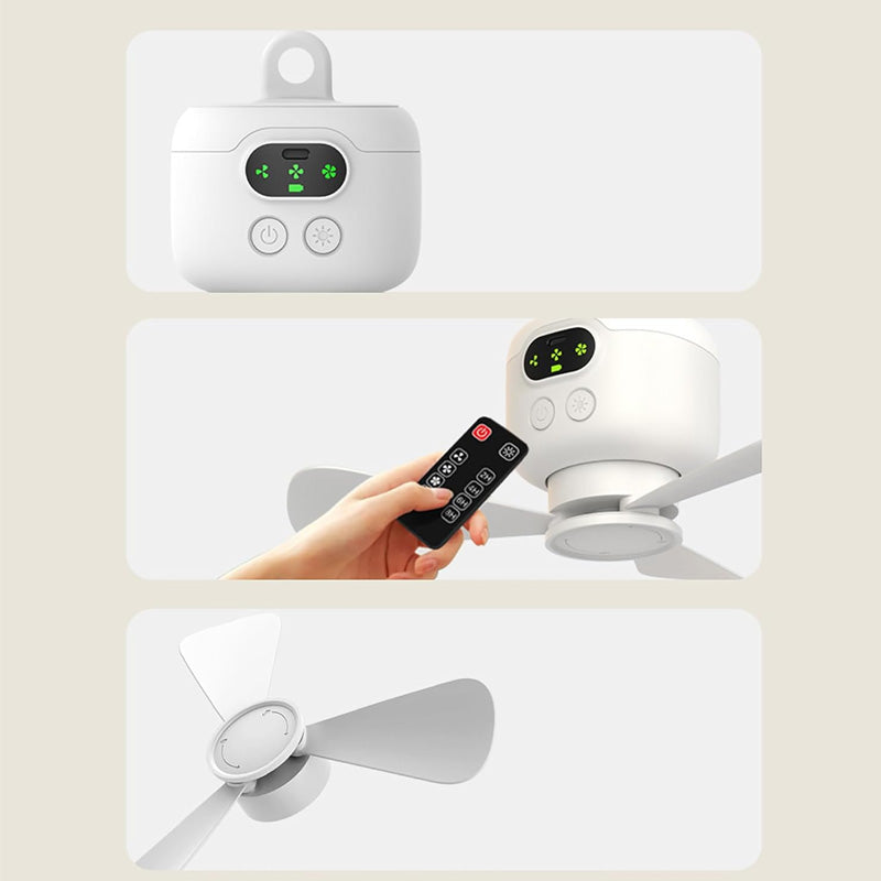 Rechargeable Ceiling Fan with LED Lights | Stornfield