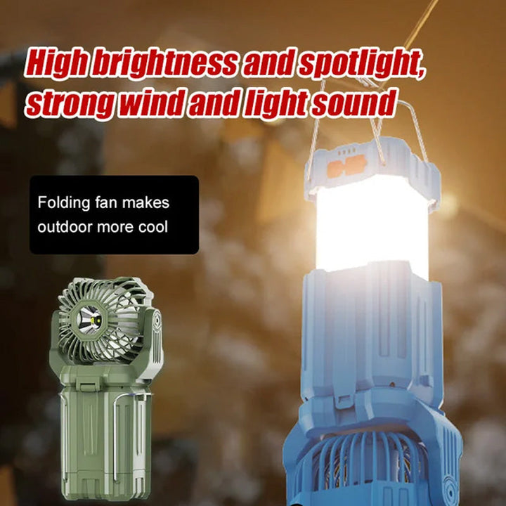 Solar LED Strong Light Outdoor Fan Lantern | Stornfield