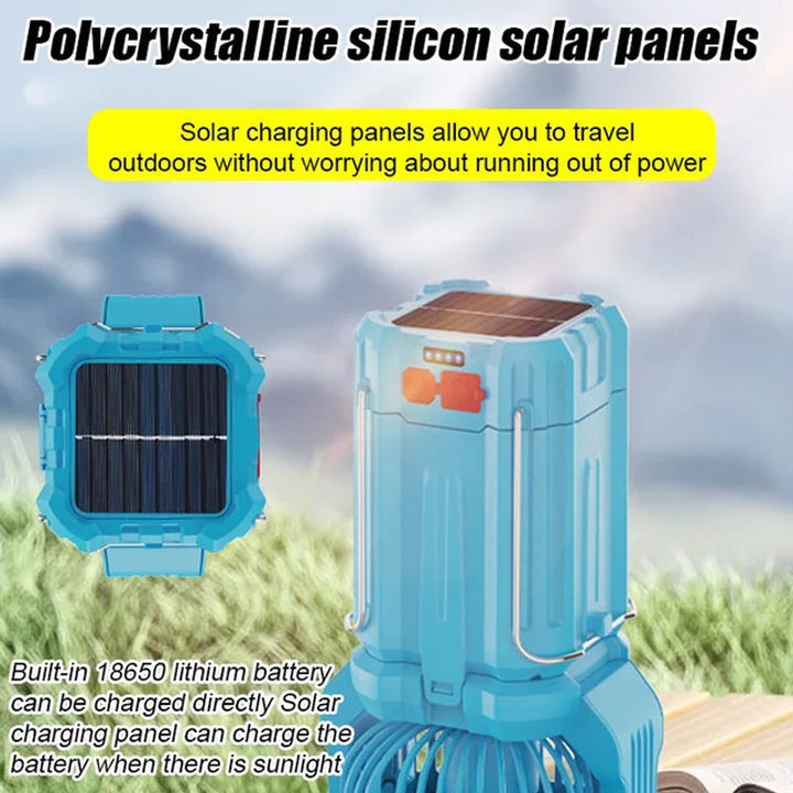 Solar LED Strong Light Outdoor Fan Lantern | Stornfield