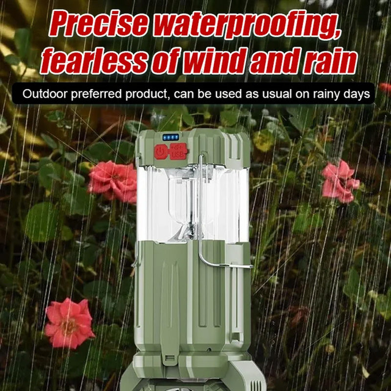 Solar LED Strong Light Outdoor Fan Lantern | Stornfield