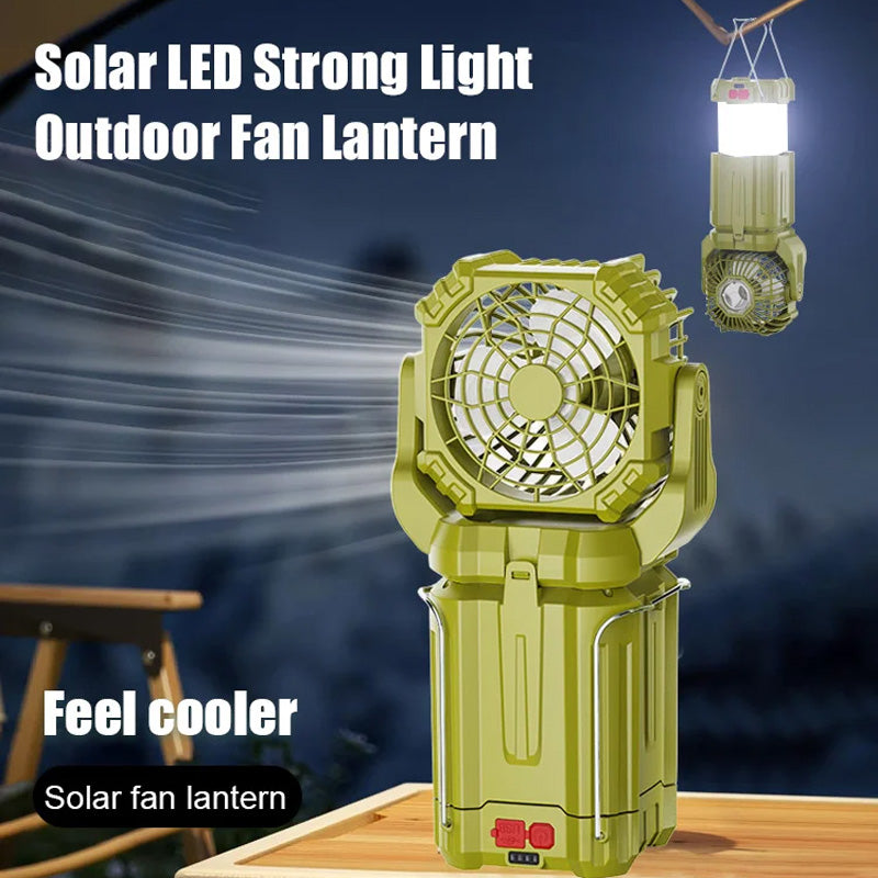 Solar LED Strong Light Outdoor Fan Lantern | Stornfield