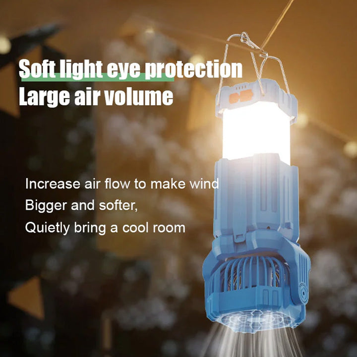 Solar LED Strong Light Outdoor Fan Lantern | Stornfield