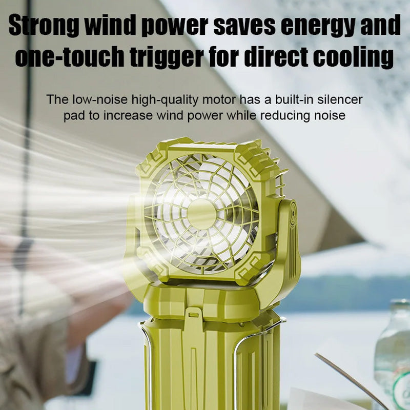 Solar LED Strong Light Outdoor Fan Lantern | Stornfield