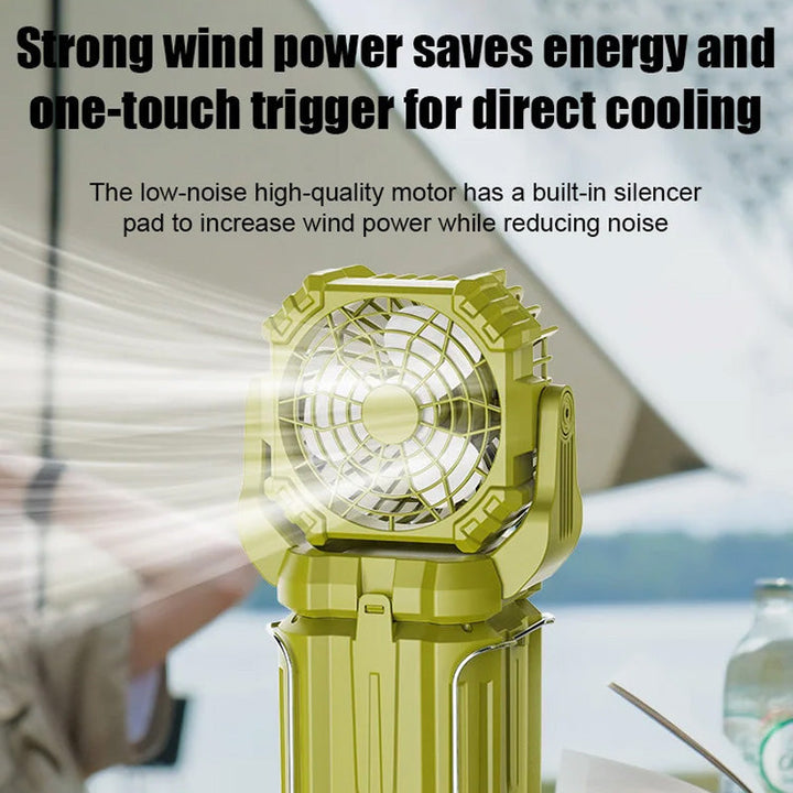 Solar LED Strong Light Outdoor Fan Lantern | Stornfield