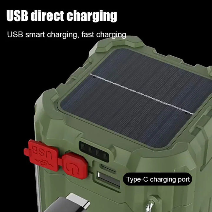 Solar LED Strong Light Outdoor Fan Lantern | Stornfield