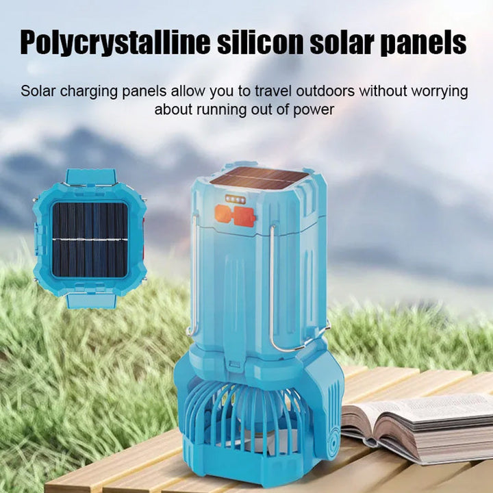Solar LED Strong Light Outdoor Fan Lantern | Stornfield