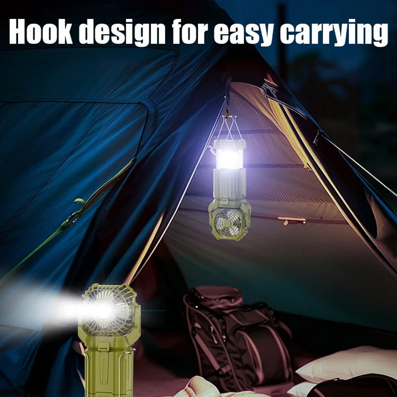Solar LED Strong Light Outdoor Fan Lantern | Stornfield