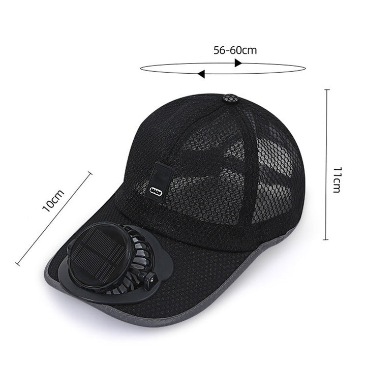 Breathable Baseball Cap with Solar Fan | Stornfield