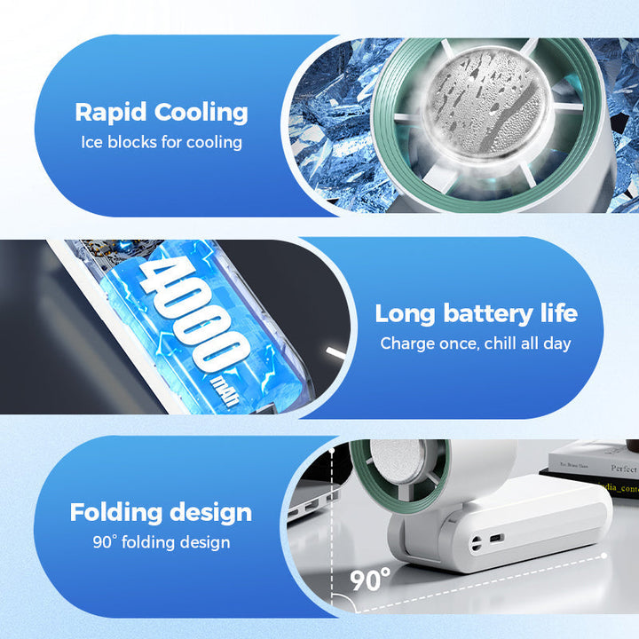 Handheld Portable Fan with Ice Cooler | Stornfield