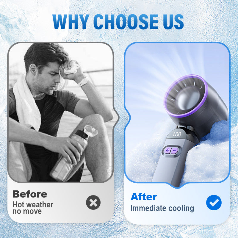 Portable Handheld Turbo Fan – Super Powerful Breeze, Ultra-Light & Perfect for Travel  | Stornfield
