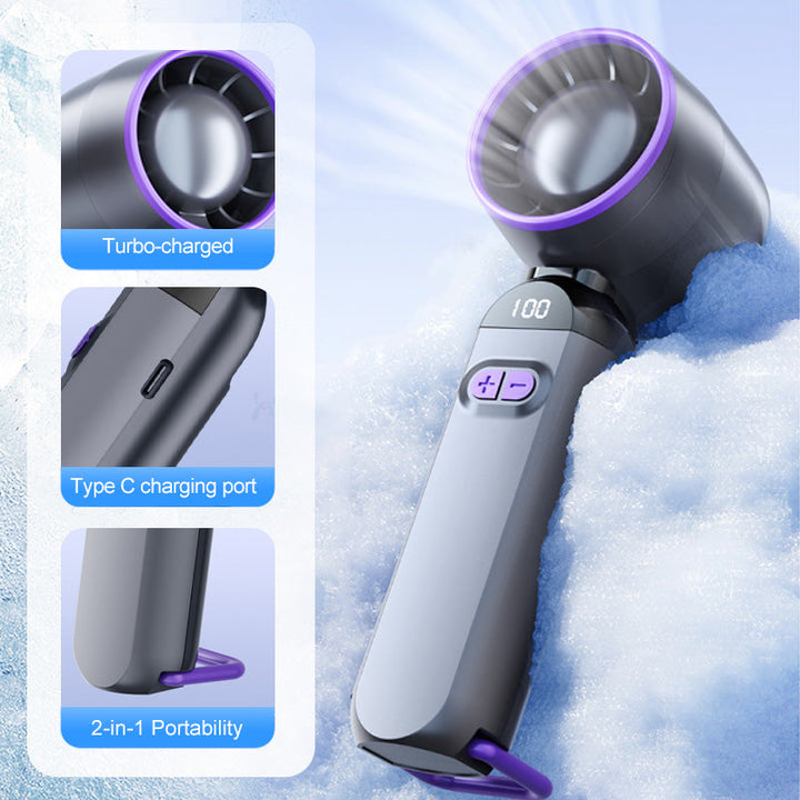 Portable Handheld Turbo Fan – Super Powerful Breeze, Ultra-Light & Perfect for Travel  | Stornfield