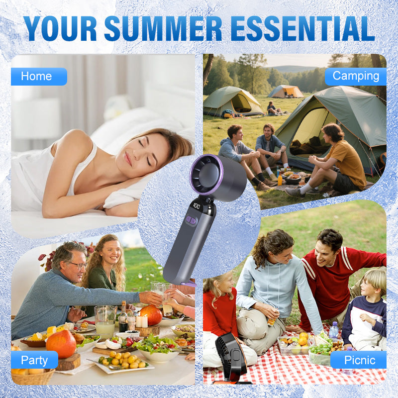 Portable Handheld Turbo Fan – Super Powerful Breeze, Ultra-Light & Perfect for Travel  | Stornfield
