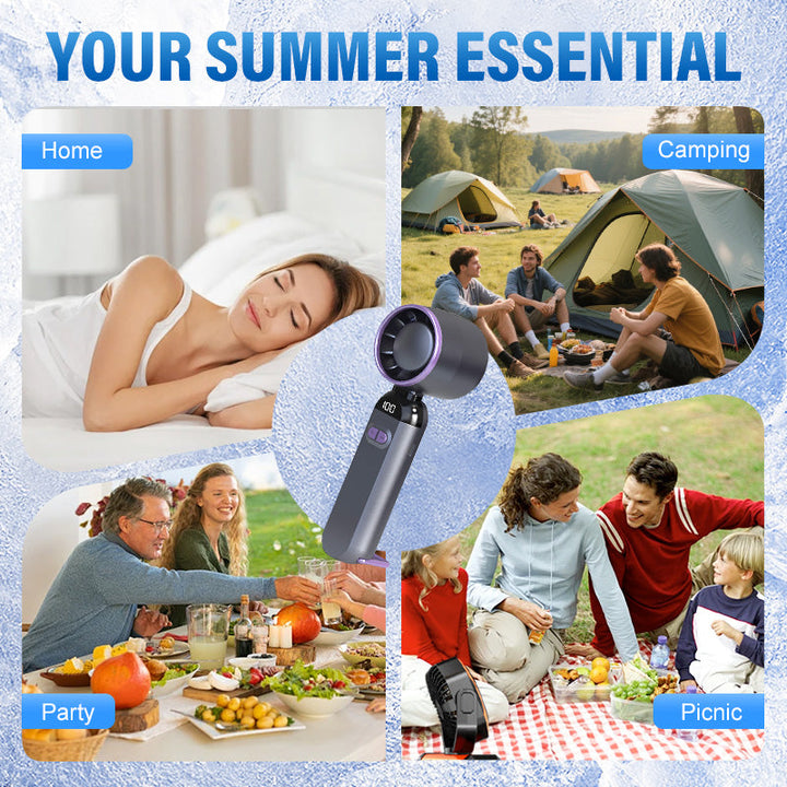 Portable Handheld Turbo Fan – Super Powerful Breeze, Ultra-Light & Perfect for Travel  | Stornfield