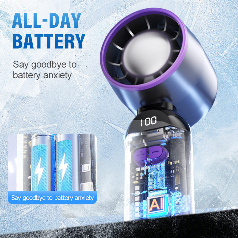 Portable Handheld Turbo Fan – Super Powerful Breeze, Ultra-Light & Perfect for Travel  | Stornfield