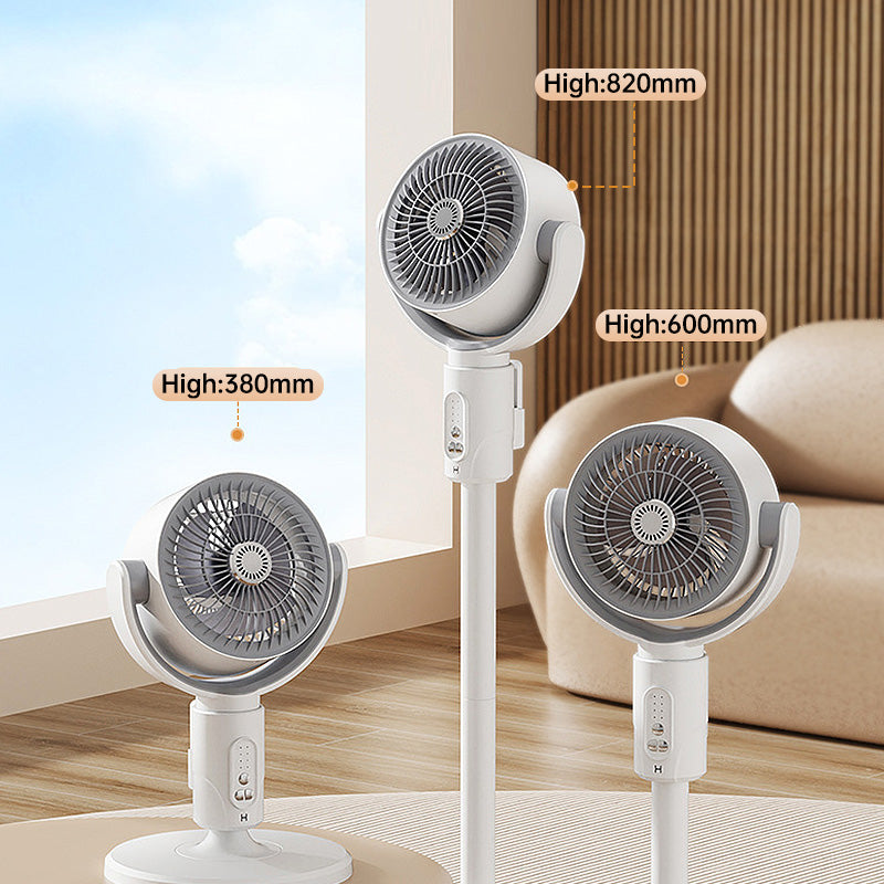 Motor stand fan, 20dB very quiet fan, 30m throw distance, 2465m³/h air volume, fan with remote control & cooling | Stornfield