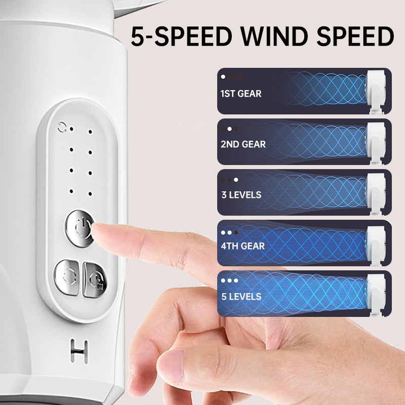Motor stand fan, 20dB very quiet fan, 30m throw distance, 2465m³/h air volume, fan with remote control & cooling | Stornfield