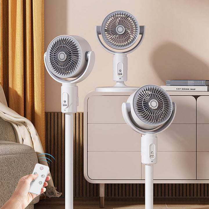 Motor stand fan, 20dB very quiet fan, 30m throw distance, 2465m³/h air volume, fan with remote control & cooling | Stornfield