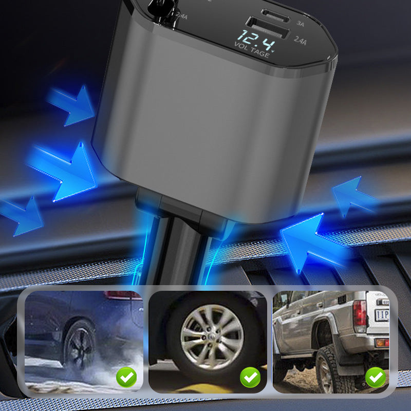 Stornfield | 4-in-1 fast charger and retractable car charger