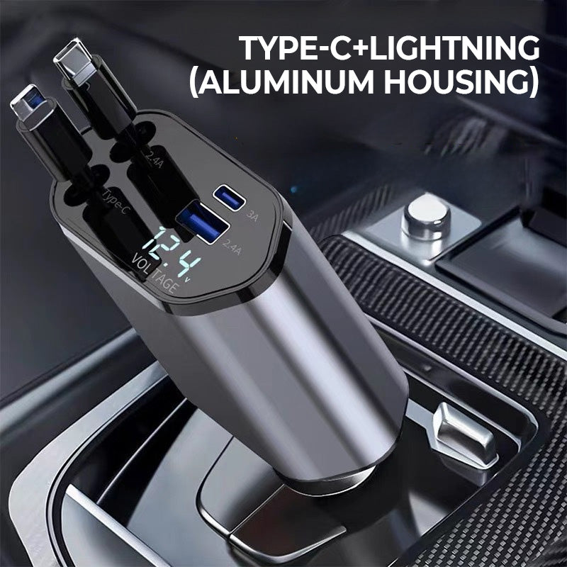 Stornfield | 4-in-1 fast charger and retractable car charger