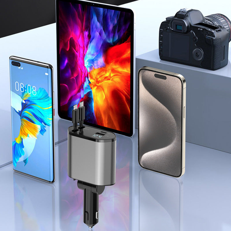 Stornfield | 4-in-1 fast charger and retractable car charger