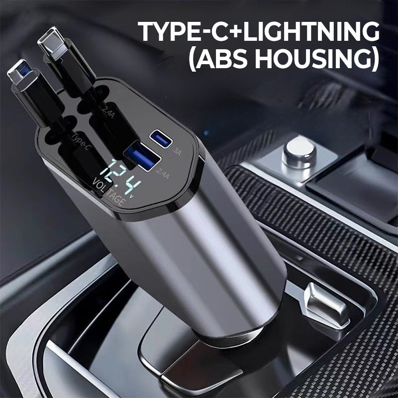 Stornfield | 4-in-1 fast charger and retractable car charger