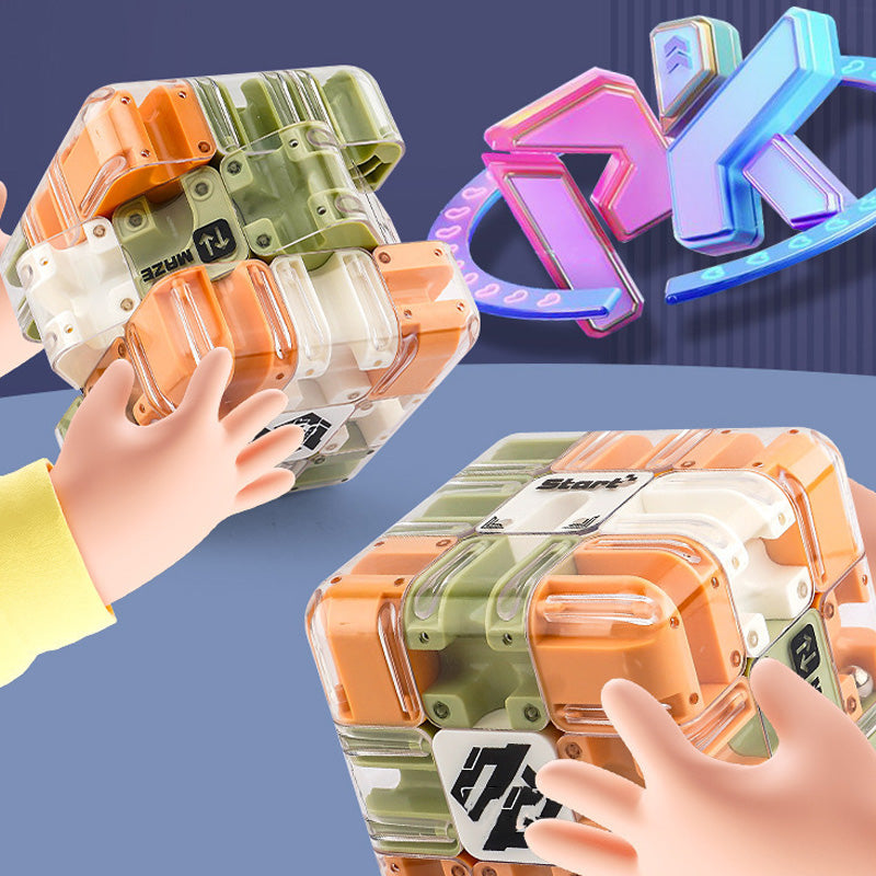 3D labyrinth cube with metal ball | Stornfield